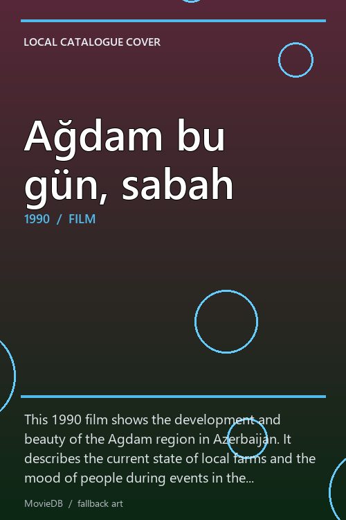 Ağdam bu gün, sabah poster
