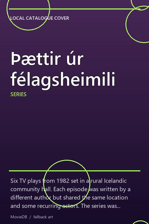 Þættir úr félagsheimili poster