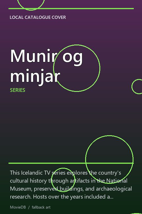 Munir og minjar poster