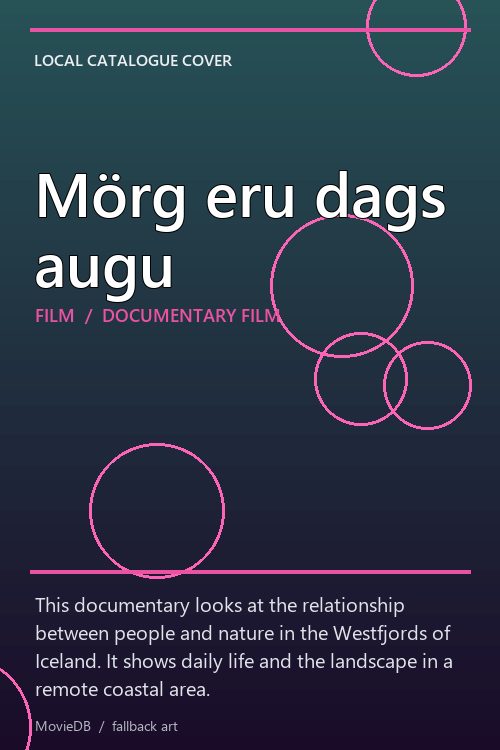 Mörg eru dags augu poster