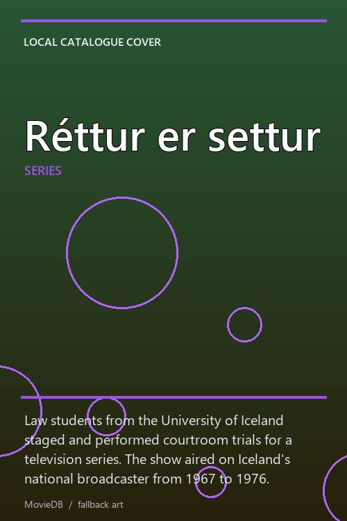 Réttur er settur poster