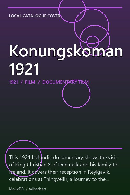 Konungskoman 1921 poster