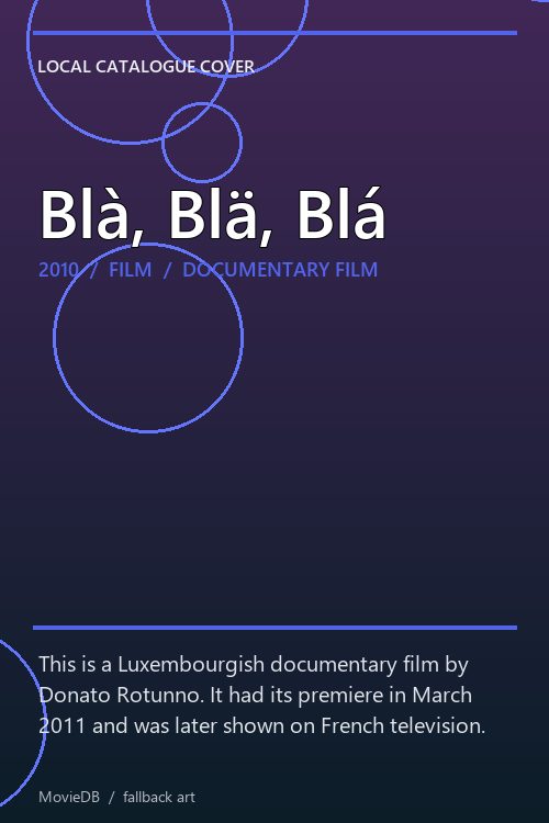 Blà, Blä, Blá poster