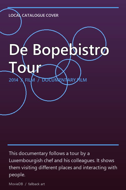 De Bopebistro Tour poster