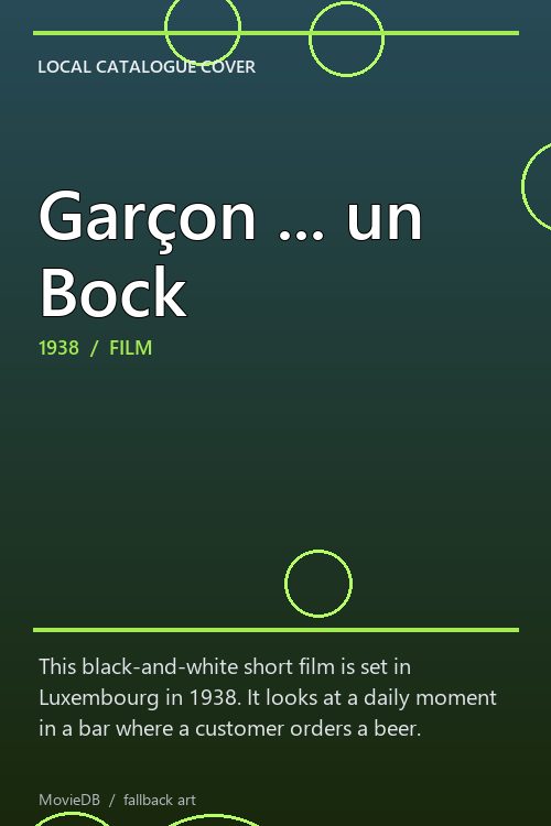 Garçon ... un Bock poster