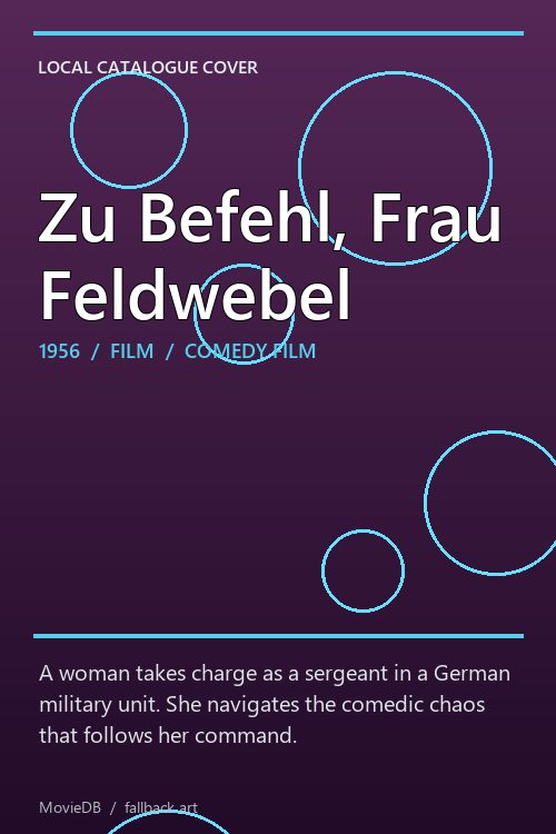 Zu Befehl, Frau Feldwebel poster