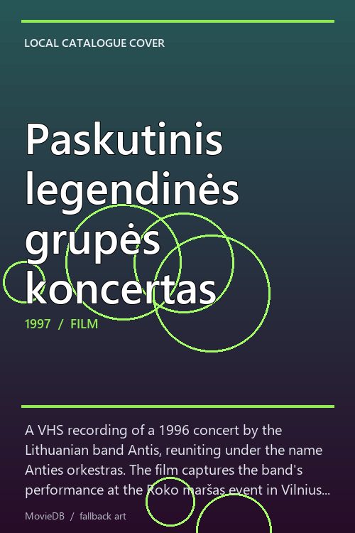 Paskutinis legendinės grupės koncertas poster
