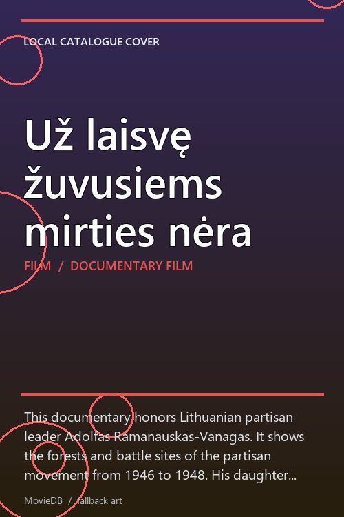 Už laisvę žuvusiems mirties nėra poster