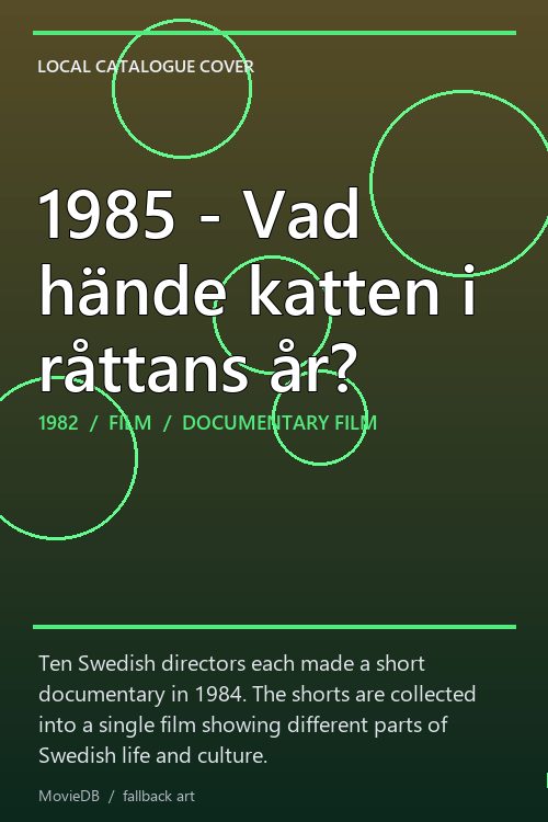 1985 - Vad hände katten i råttans år? poster