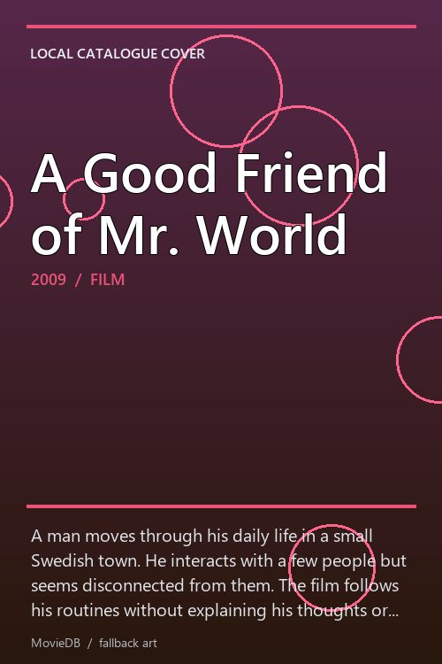 A Good Friend of Mr. World poster