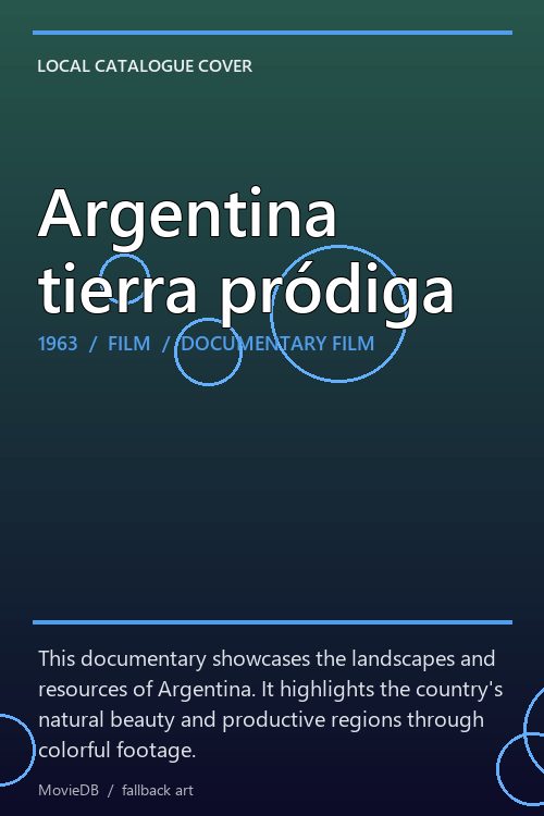 Argentina tierra pródiga poster