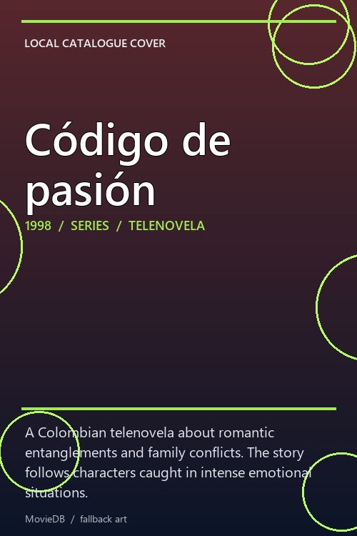 Código de pasión poster