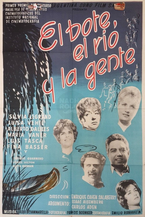 The boat, the river and the people poster