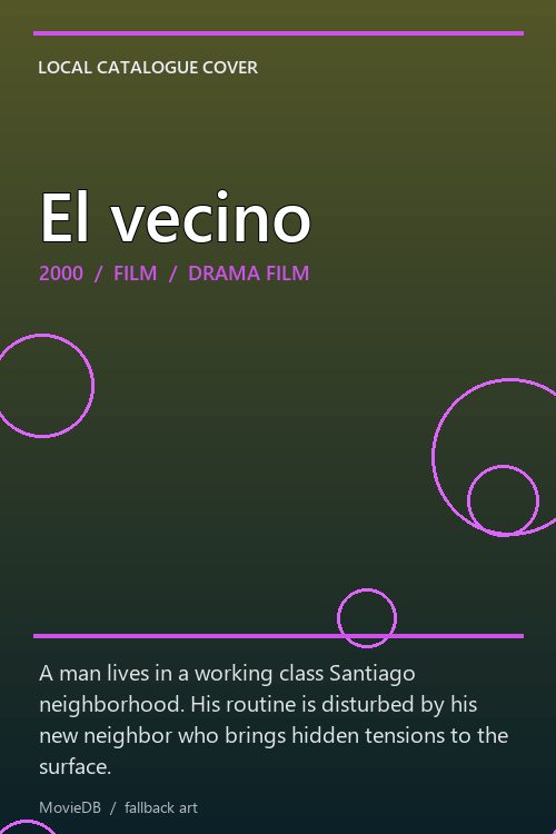 El vecino poster