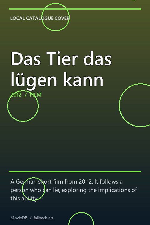 Das Tier das lügen kann poster