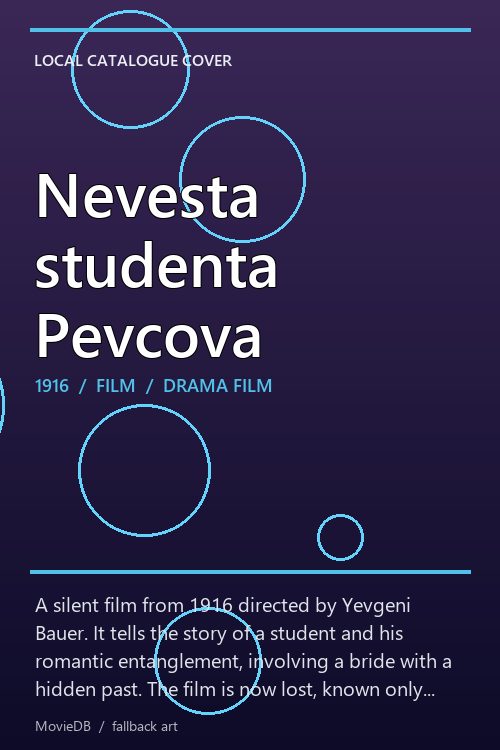 Nevesta studenta Pevcova poster
