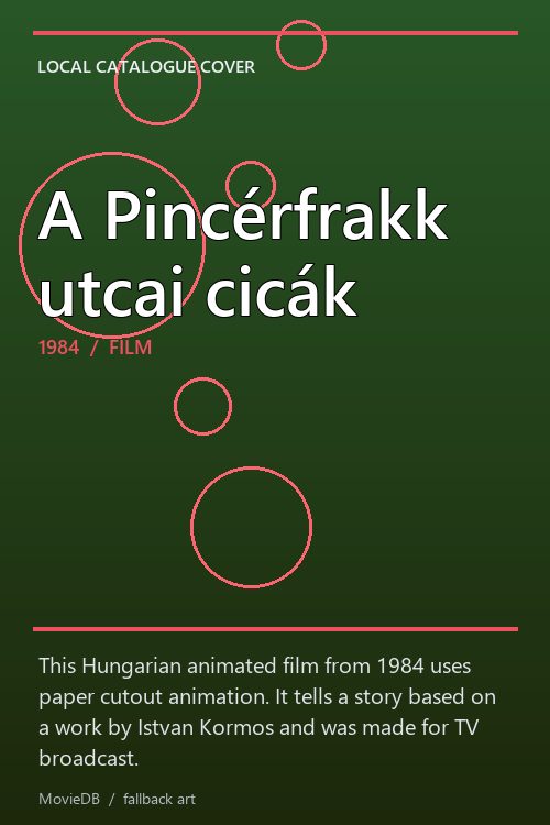 A Pincérfrakk utcai cicák poster
