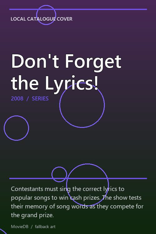 Don't Forget the Lyrics! poster