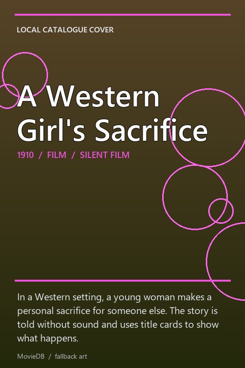 A Western Girl's Sacrifice poster