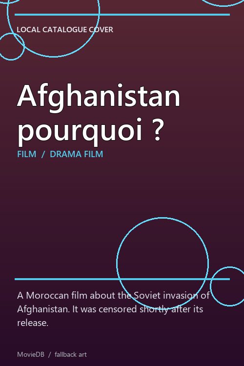 Afghanistan pourquoi ? poster