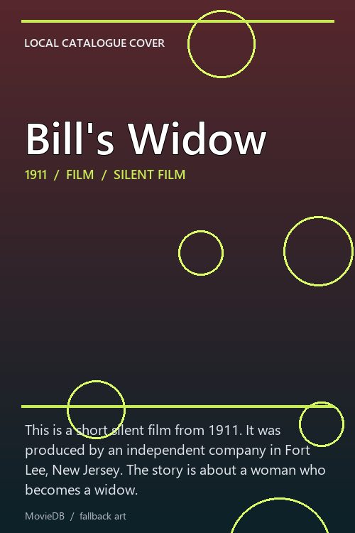 Bill's Widow poster