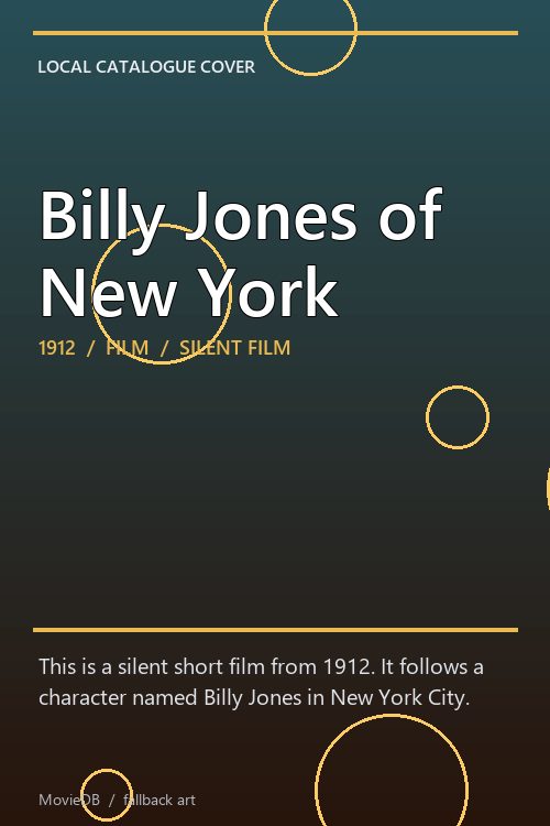 Billy Jones of New York poster