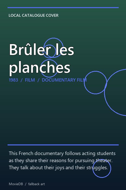 Brûler les planches poster