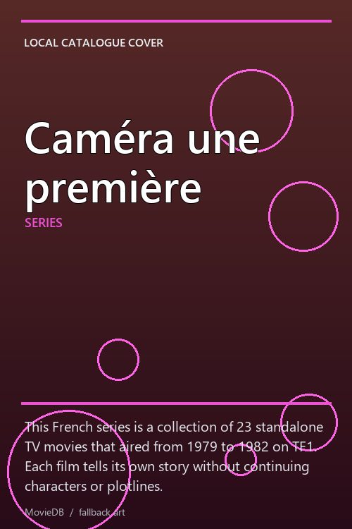 Caméra une première poster