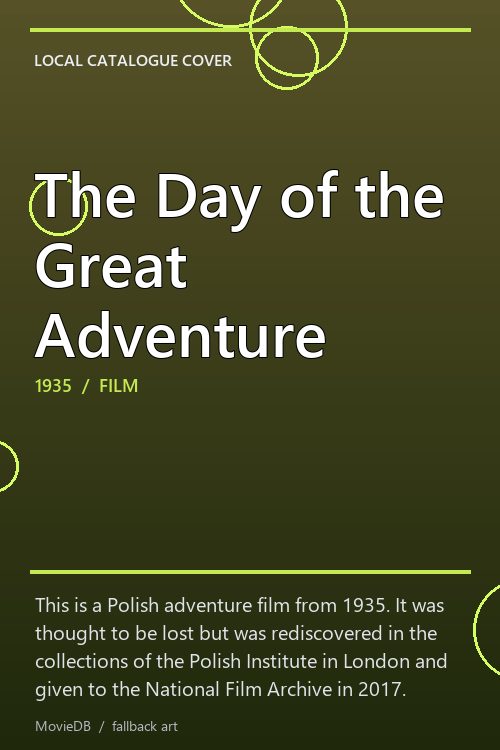 The Day of the Great Adventure poster