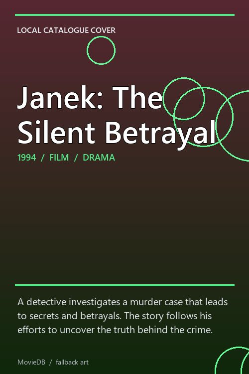 Janek: The Silent Betrayal poster