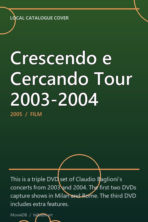 Crescendo e Cercando Tour 2003-2004 poster