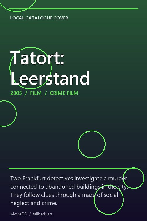 Tatort: Leerstand poster