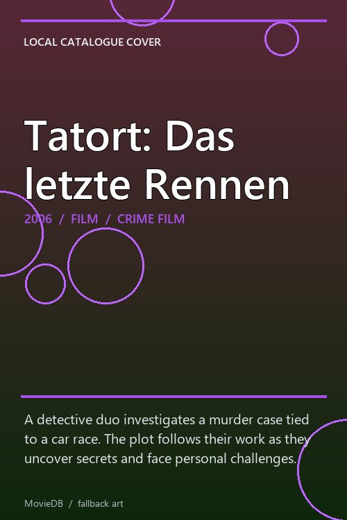 Tatort: Das letzte Rennen poster