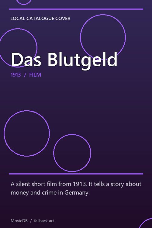Das Blutgeld poster