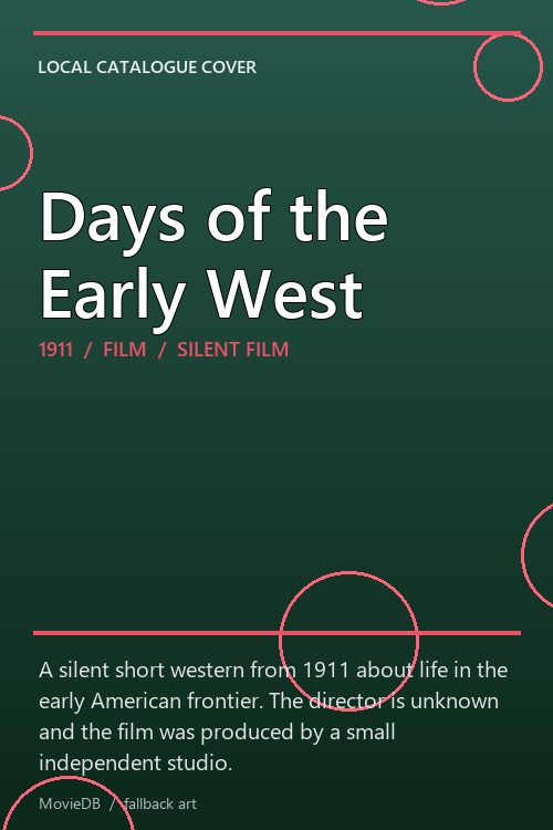 Days of the Early West poster