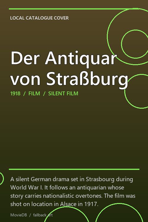 Der Antiquar von Straßburg poster