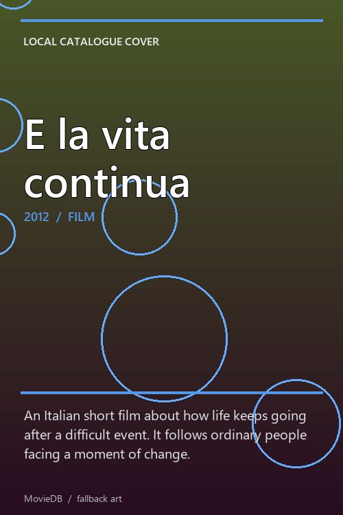 E la vita continua poster