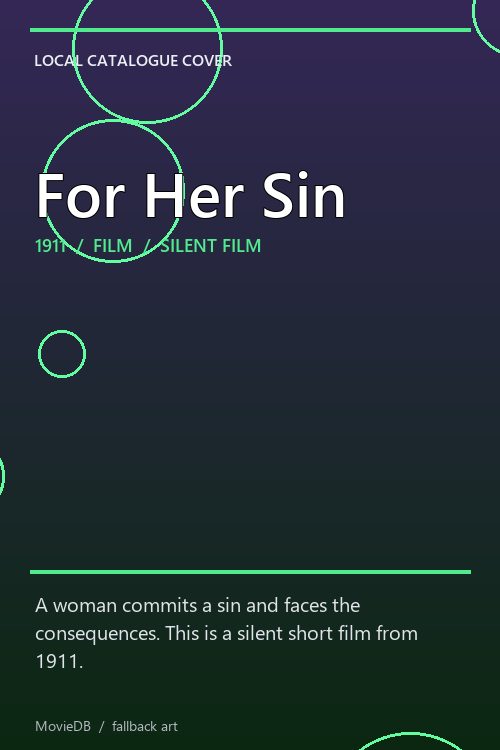 For Her Sin poster