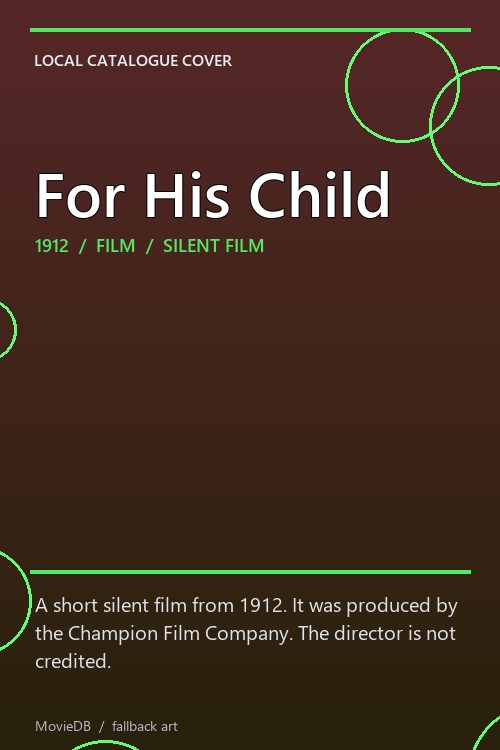 For His Child poster