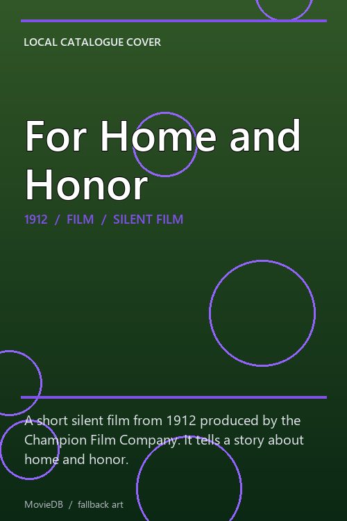 For Home and Honor poster