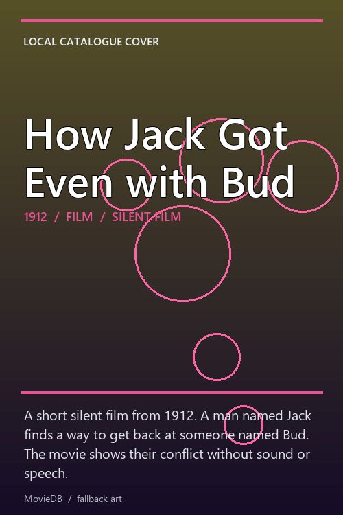 How Jack Got Even with Bud poster