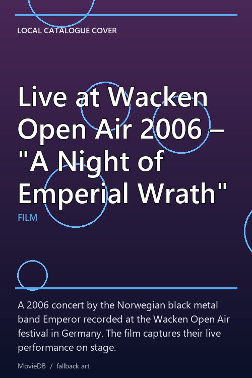 Live at Wacken Open Air 2006 – "A Night of Emperial Wrath" poster