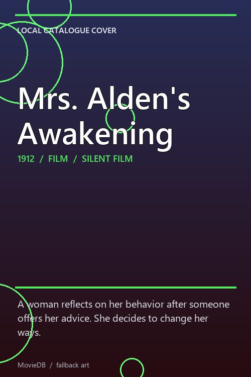 Mrs. Alden's Awakening poster