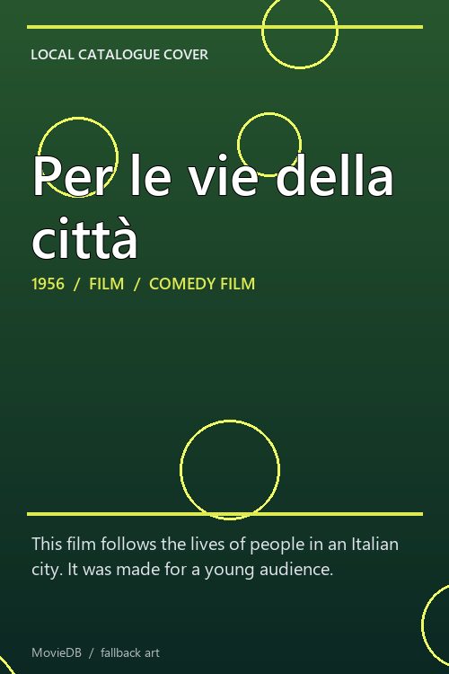 Per le vie della città poster
