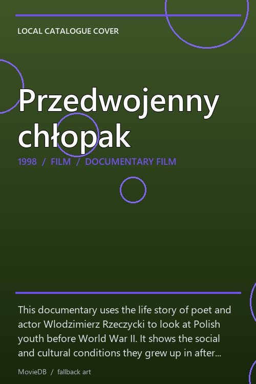 Przedwojenny chłopak poster