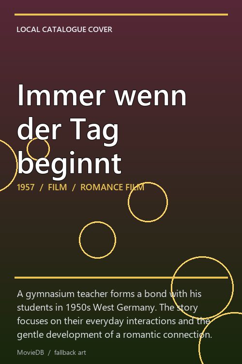 Immer wenn der Tag beginnt poster