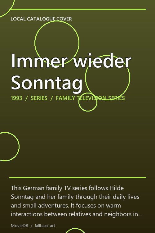 Immer wieder Sonntag poster