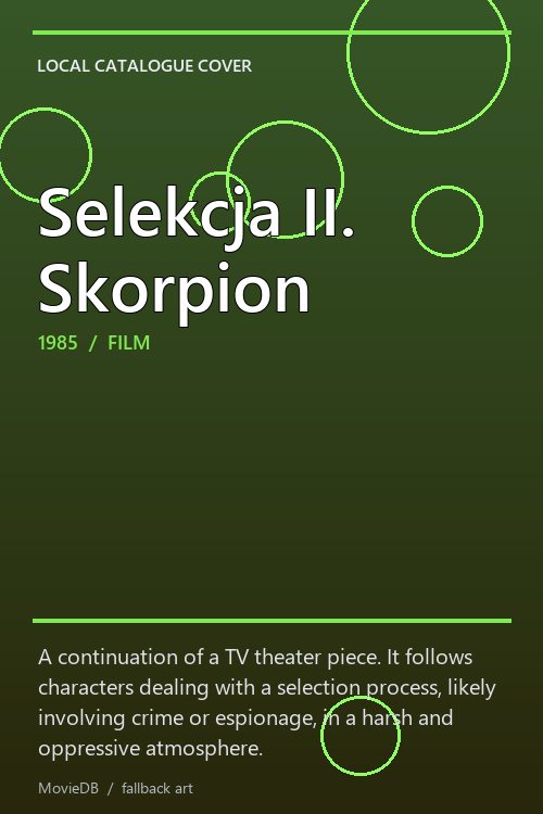 Selekcja II. Skorpion poster