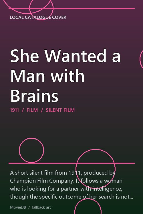 She Wanted a Man with Brains poster