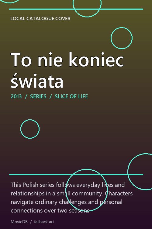 To nie koniec świata poster